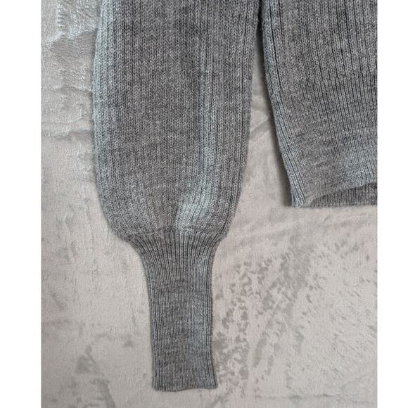 Bishop+young small womens comfy gray knit sweater Anthropologie wool cottagecore - Picture 4 of 9
